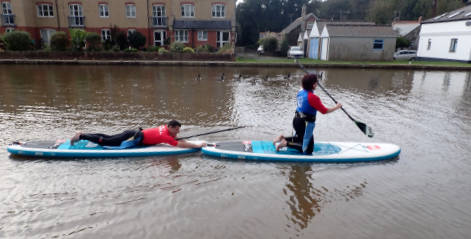 paddleboarding